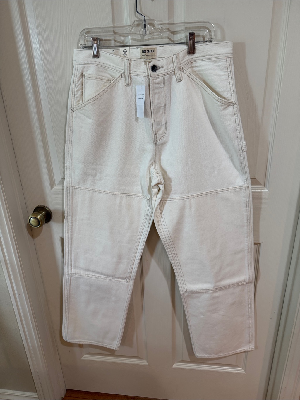 Todd Snyder White Relaxed Selvedge Carpenter Jeans Sz 32/32. Nwt. Box45